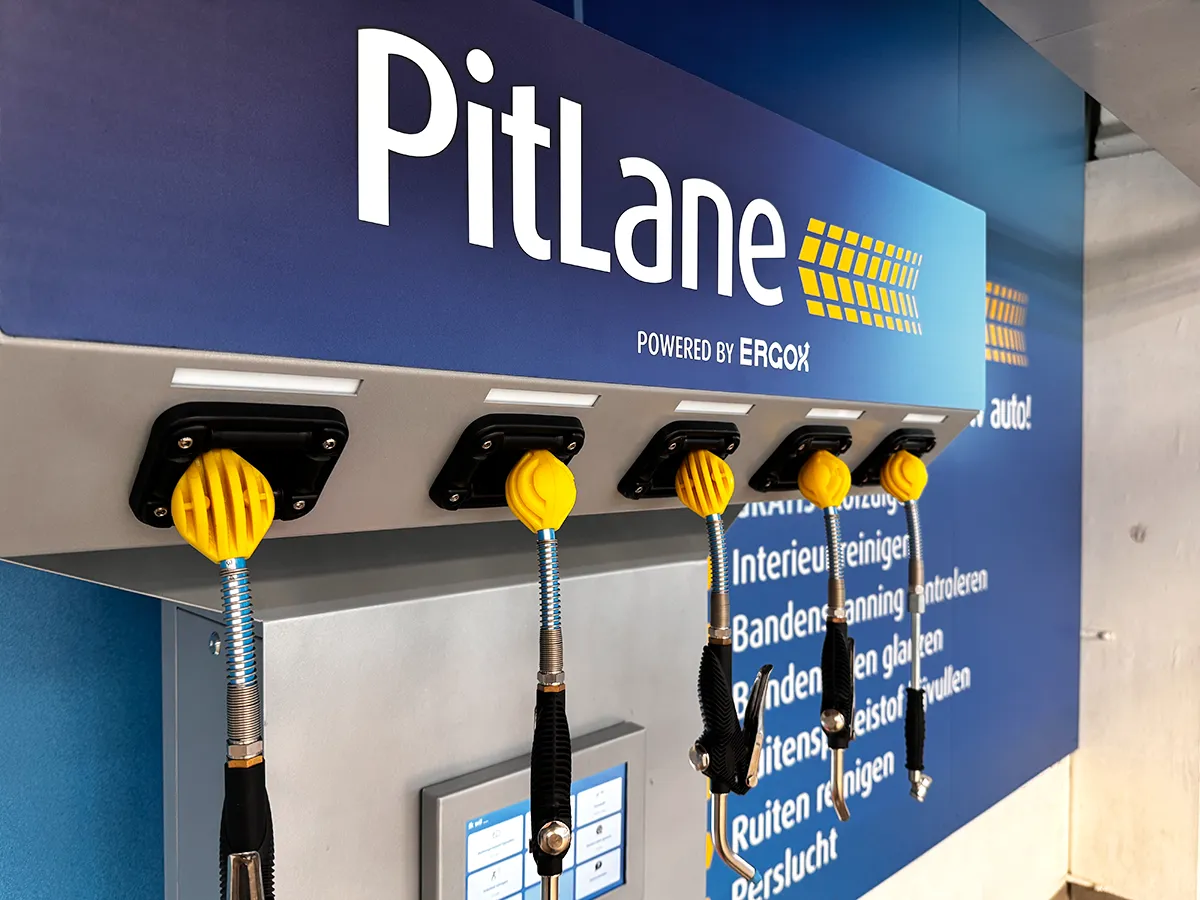 PitLane-zuil met de verschillende functies